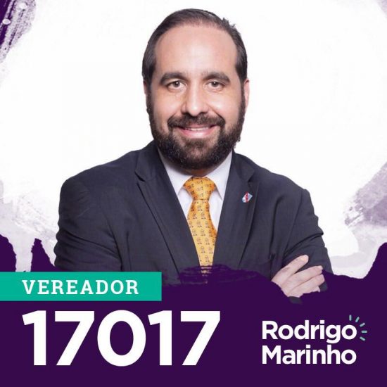 Rodrigo Saraiva Marinho em imagem de divulgação de sua campanha a vereador (Foto: Reprodução / Facebook) 