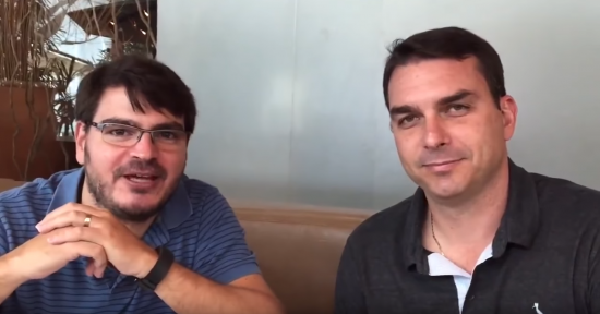 Rodrigo Constantino e Flavio Bolsonaro (Foto: Reprodução / Youtube)