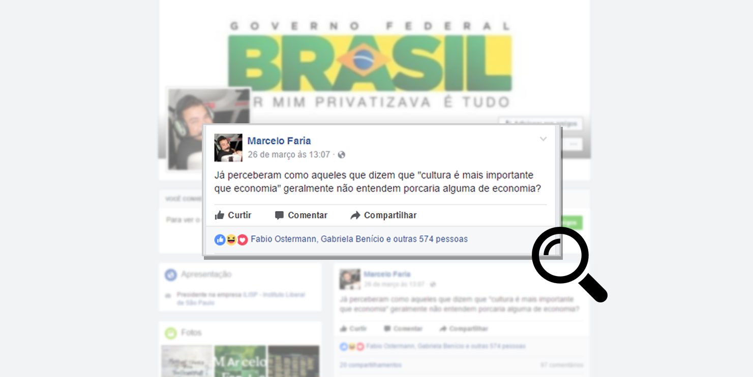 Publicação de Marcelo Faria, do ILISP, gerou polêmica nas redes sociais (Foto: Editoria de Arte do Boletim da Liberdade)