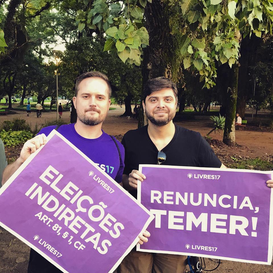 O PSL/Livres pede a saída de Michel Temer, mas diferentemente de outros grupos políticos, não quer eleições diretas (Foto: Divulgação)