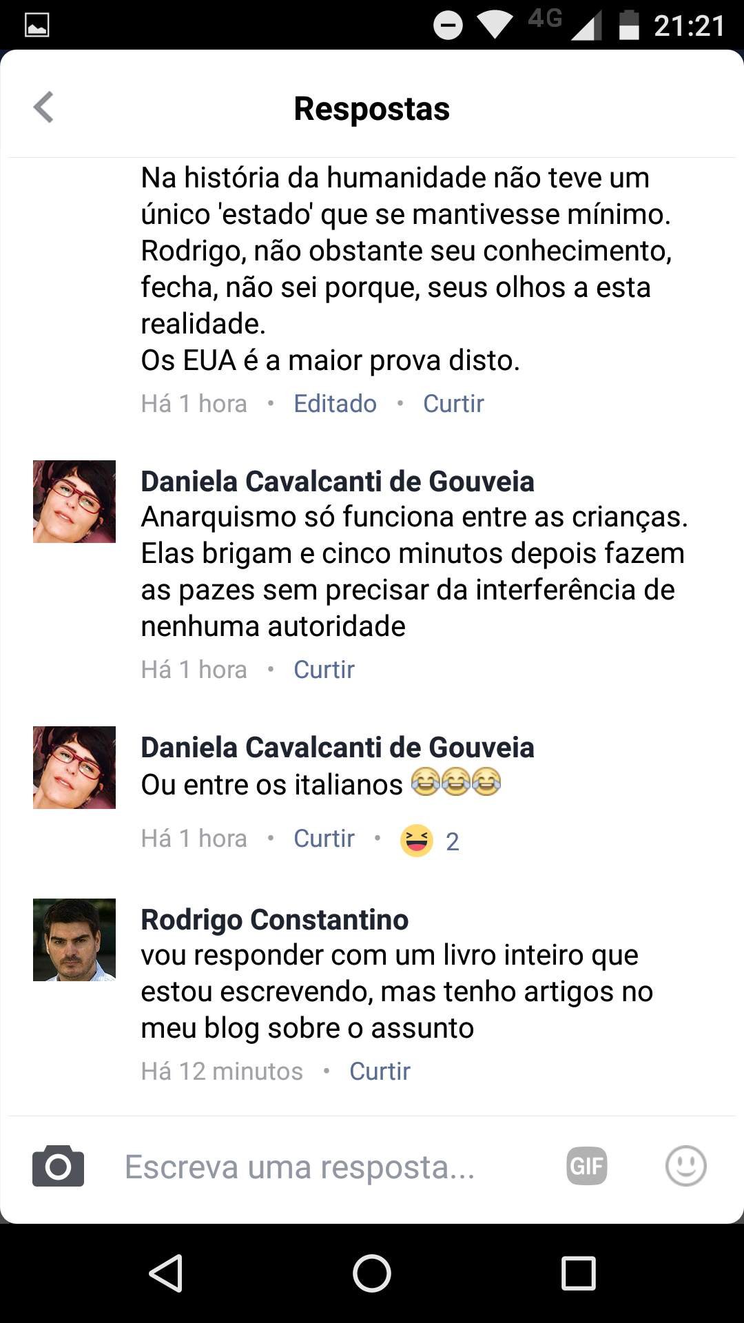 Post do face onde o comentário foi feito (Foto: Reprodução / Facebook)