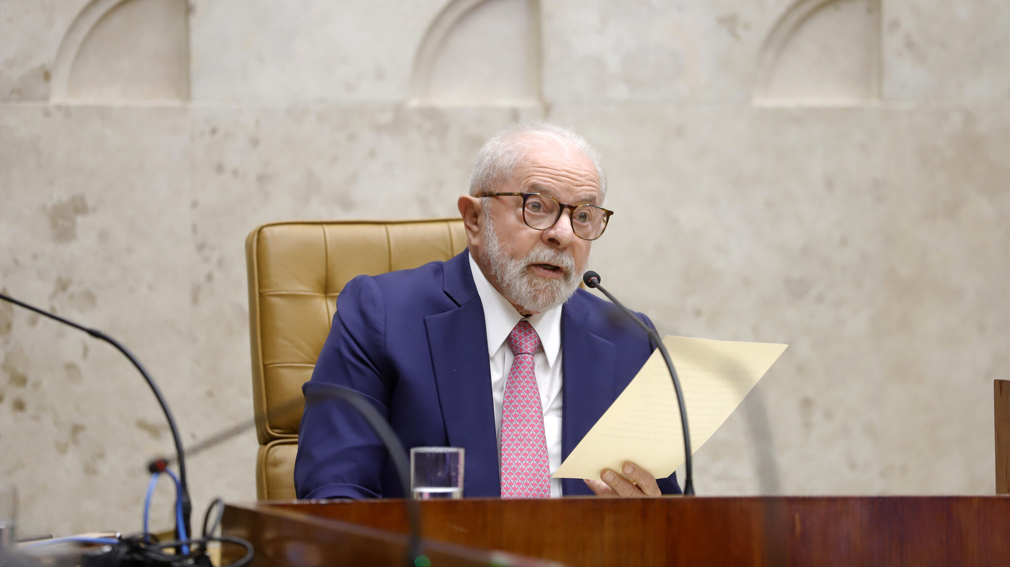 Presidente da República, Luiz Inácio Lula da Silva, discursa na sessão solene de abertura do Ano Judiciário.