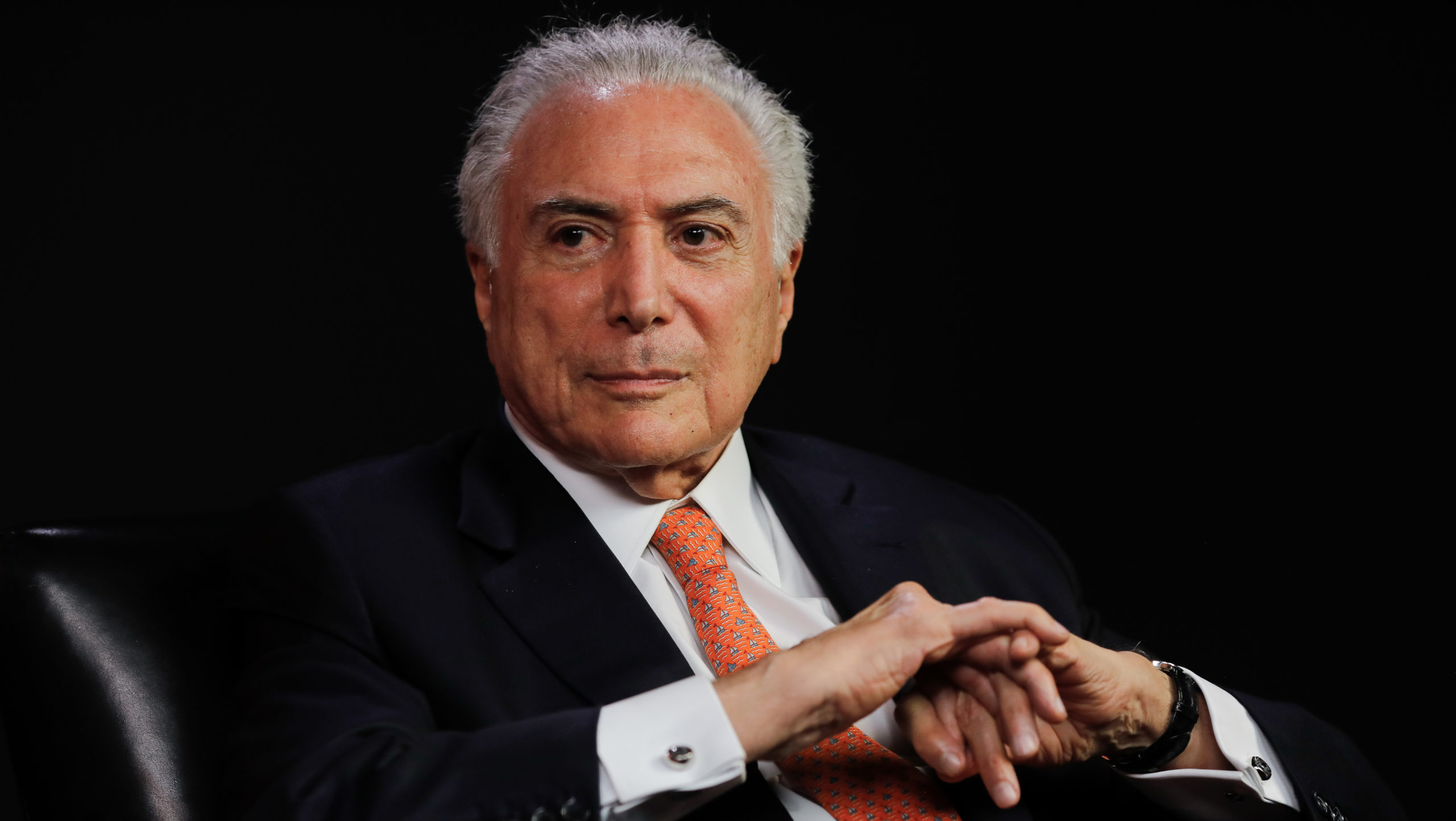 Ex-Presidente Michel Temer durante entrevista ao Poder Entrevista com a Denise Crispim, no esúdio do Poder360, em Brasília.