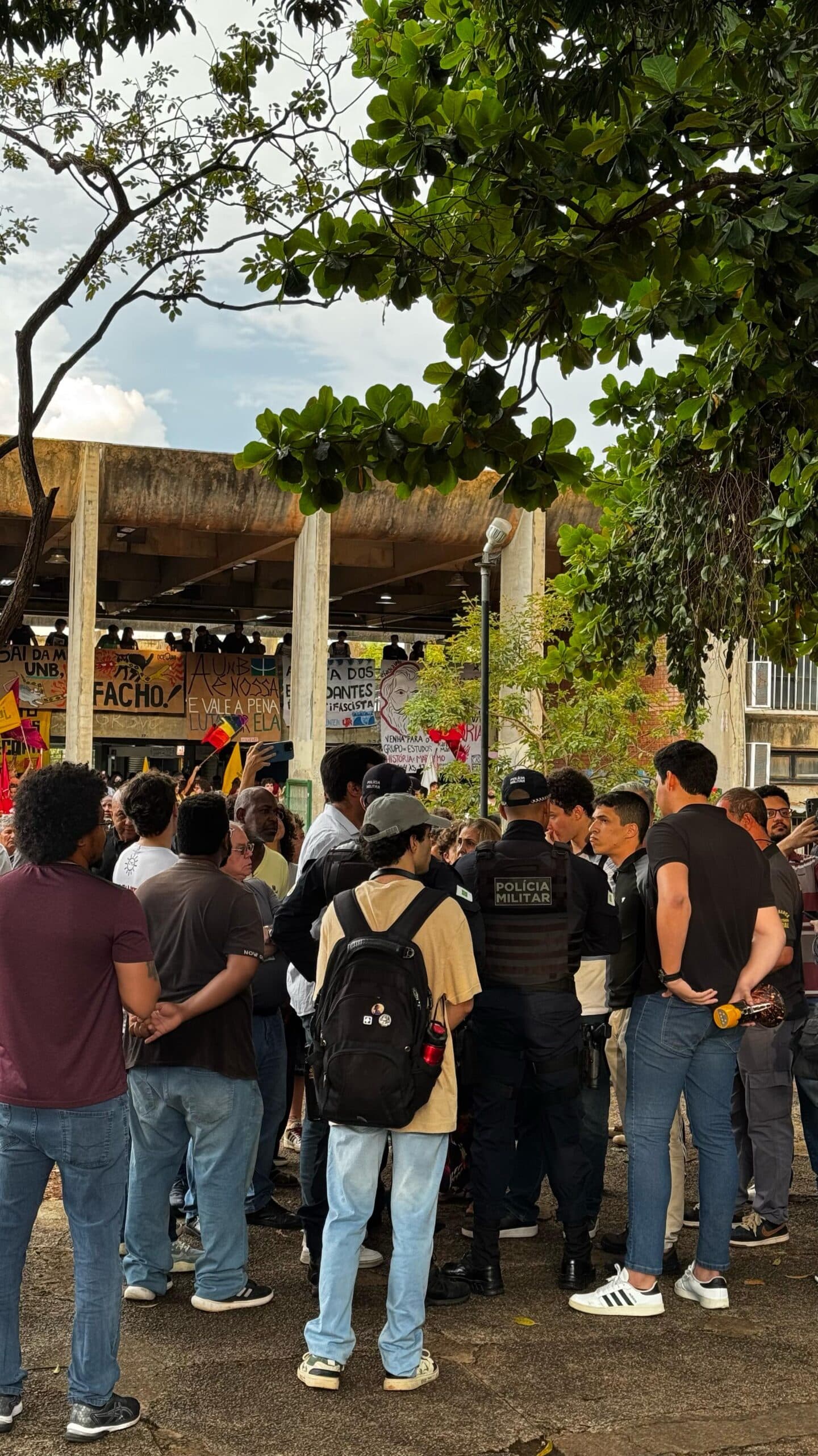 Manifestação pela liberdade de expressão na UnB
